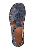 ELENA EDEN, sommerliche Damen-Slipper, Weite G, mit Klettspange JEANS