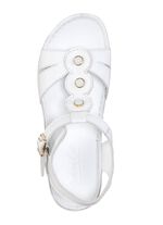 Andrea Conti Sandale aus weichem Nappaleder WEISS