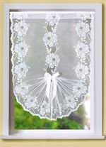 Schwalbenschwanz-Gardine mit Stangendurchzug 