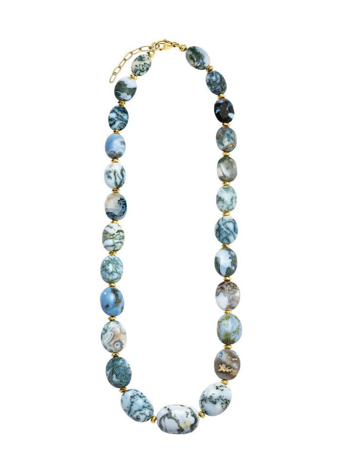 Strahlende Garnitur mit Opal und H&auml;mati 