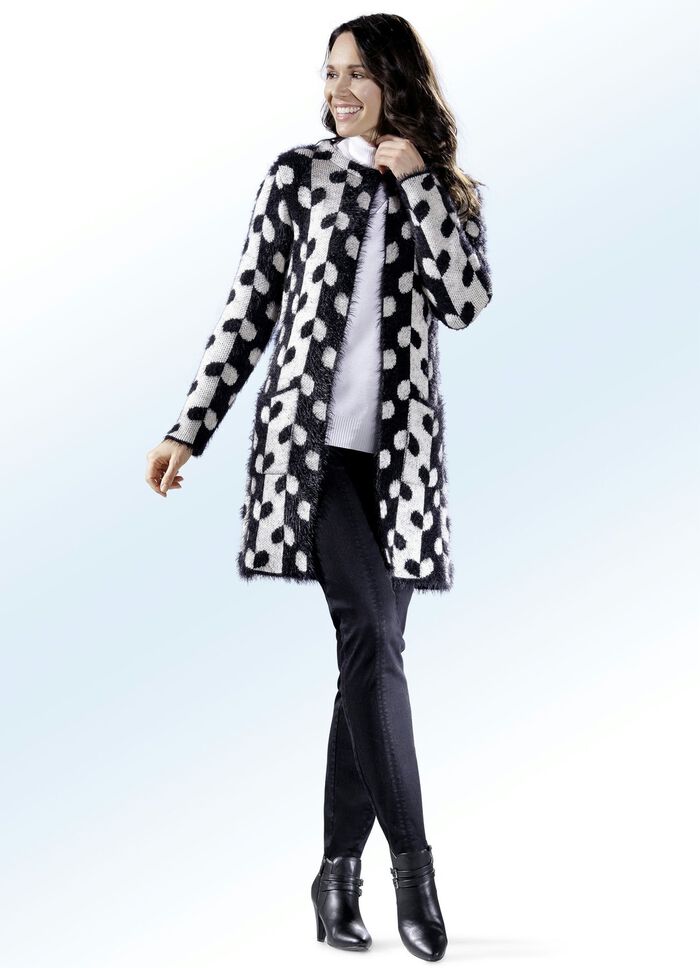 Figurformende Jeans-Steghose SCHWARZ