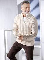 Jacke mit durchgehendem Rei&szlig;verschluss in 5 Farben BEIGE