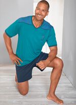 Shorty mit V-Ausschnitt und auswechselbarem Gummizug 