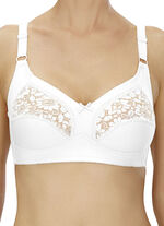 Naturana Zweierpack BH mit Spitze in den Obercups 1X WEISS, 1X PUDER