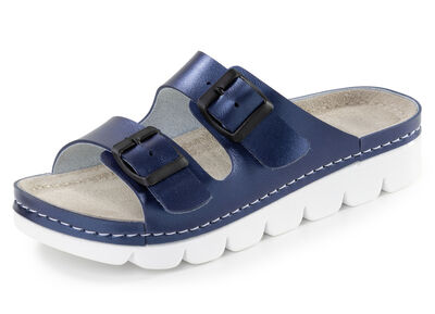 Klassische Damen-Pantoletten, mit verstellbaren Schlie&szlig;en 