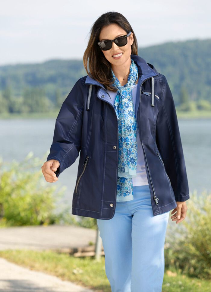 Funktionsjacke mit abnehmbarer Kapuze 