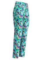 Hose in Kn&ouml;chell&auml;nge mit farbbrillantem Druck 