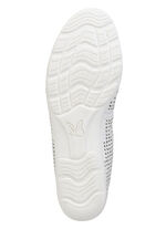 Caprice, sommerliche Damen-Ballerinas, Weite G, mit Gummizug WEISS