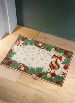 Fu&szlig;matte mit Weihnachtsranken-Motiv 