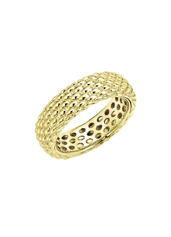 Exquisite Gold-Eleganz: Damenring mit Ziselierung 