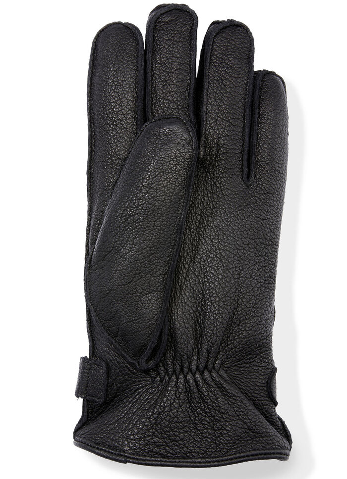 Herren-Handschuh aus weichem Ziegen-Nappaleder SCHWARZ