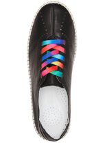 Gemini Schn&uuml;rschuh mit Schn&uuml;rsenkel in Regenbogen-Farben SCHWARZ