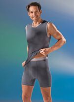 Pfeilring, Dreierpack Muskelshirts aus Feinripp, grafit 