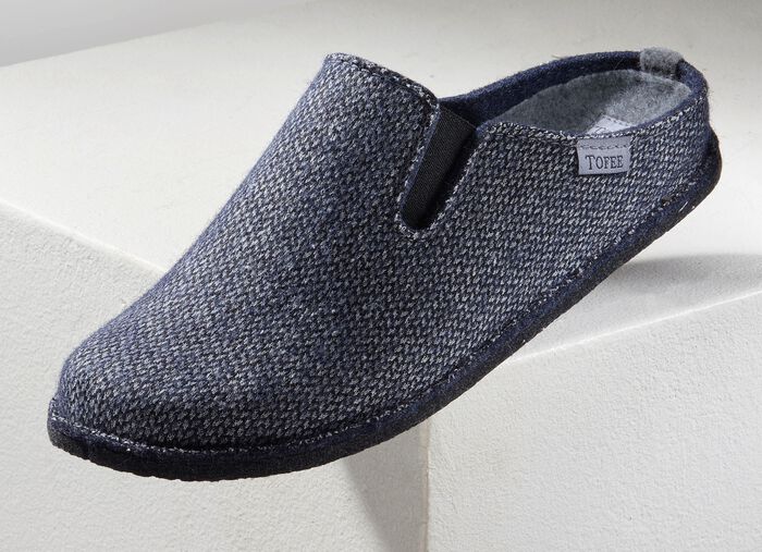 Herren-Hausschuh aus  Wollfilz JEANSBLAU
