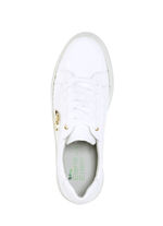 ELENA EDEN Sneaker aus Lackleder mit edlem Metallschmuck WEISS