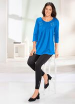 Longshirt mit Zierplättchen in 3 Farben ROYALBLAU