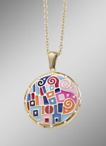 Anh&auml;nger mit Mosaikmuster und Ankerkette 