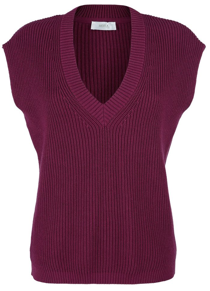 Pullunder mit überschnittener Schulter BEERE