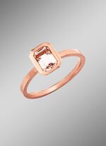 Mattierter Damenring mit echt Morganit 