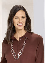 Elegante Halskette mit ovalen Gliedern 