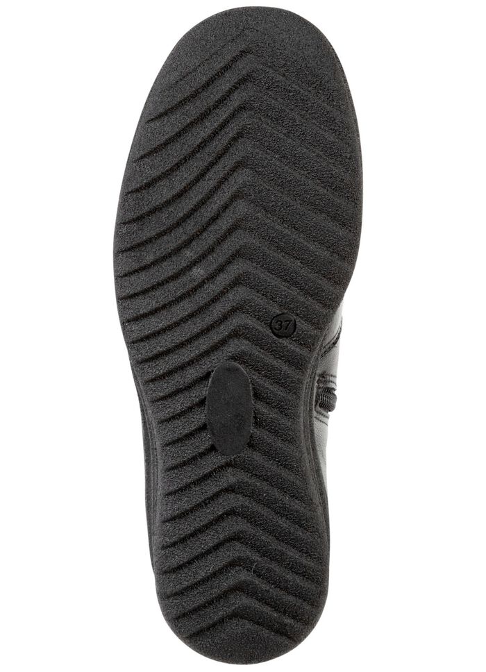 ELENA EDEN, gef&uuml;tterte Damen-Stiefeletten, Winterschuhe, Weite H, mit Lammfell SCHWARZ