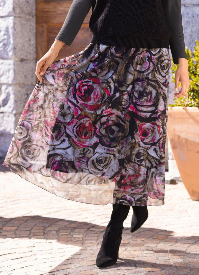 Rock mit farbbrillantem Druck 