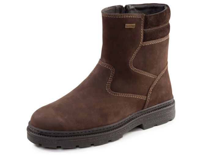 GINO GALANTE, gef&uuml;tterte Herren-Stiefel, Winterschuhe, mit Lammfell BRAUN