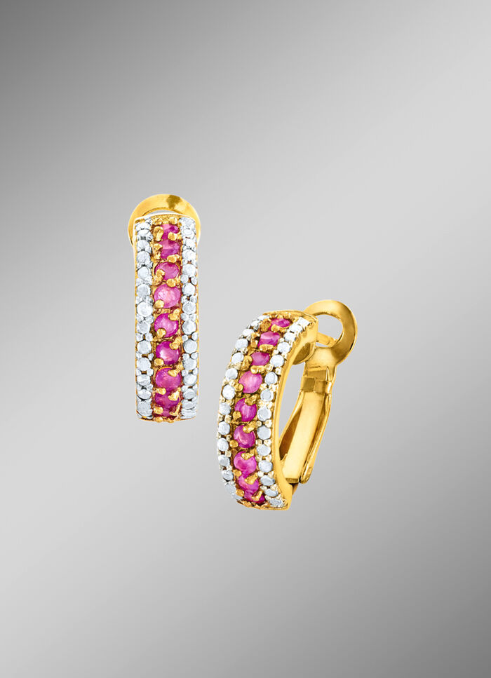 Klappcreolen mit Rubinen 