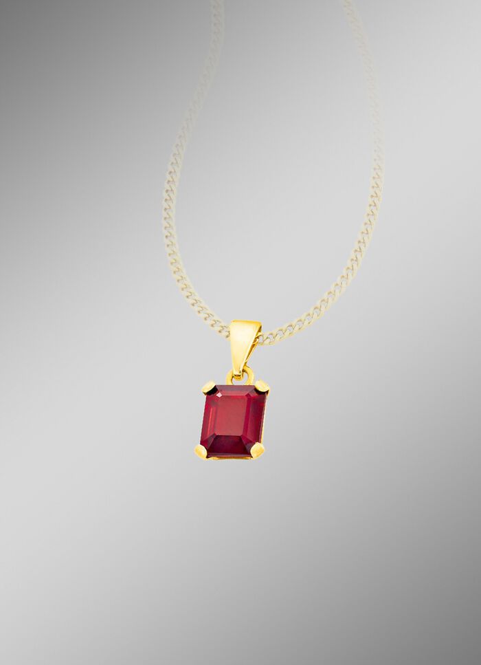 Zeitloser Anh&auml;nger mit echt Granat 