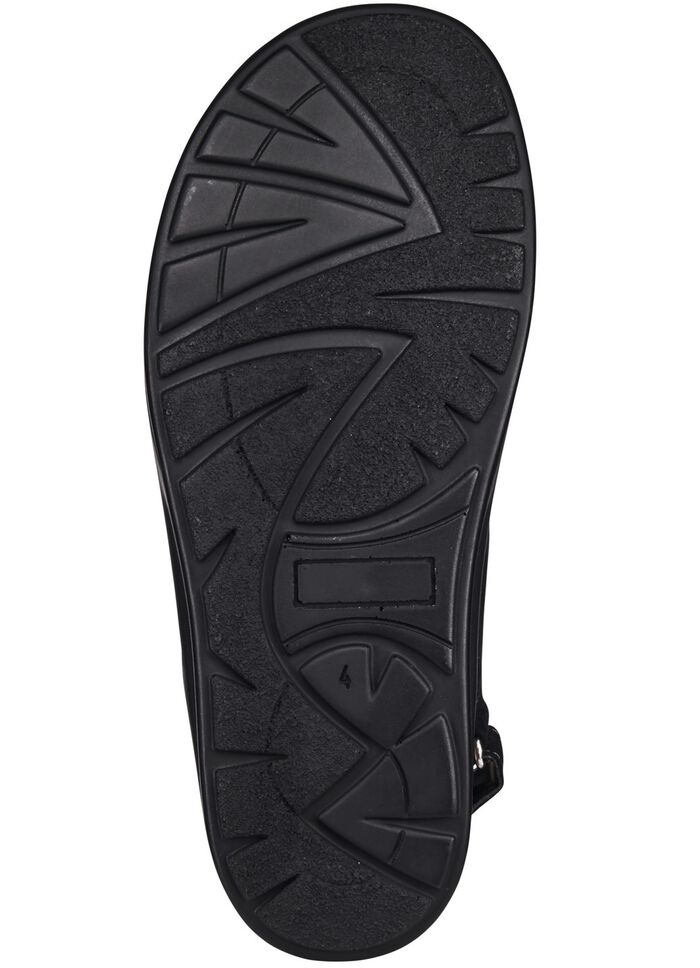 Waldläufer, bequeme Damen-Sandalen, Weite H, mit herausnehmbarem Fußbett SCHWARZ