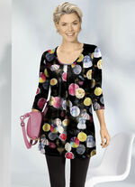 Longshirt mit Faltenlegung im Vorderteil 