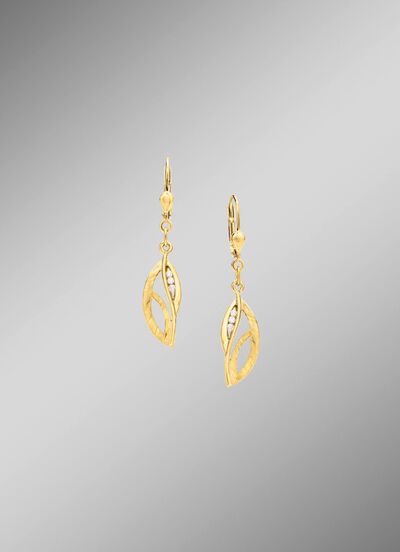 Ohrringe aus Gold mit Zirkonia 