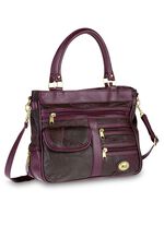 Patchwork-Tasche mit abnehmbarem Umhängeriemen BORDEAUX