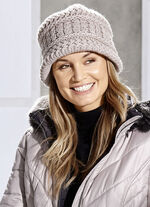 Warmer Damen-Hut, mit Rundum-Gummizug SAND