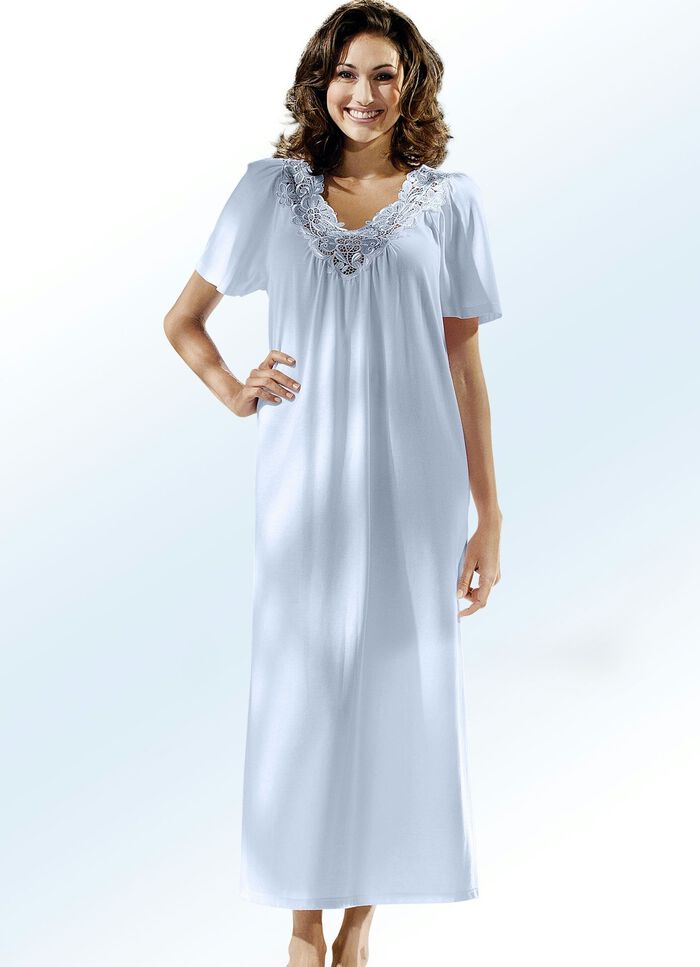 Nachthemd, Kurzarm mit Rundhals 