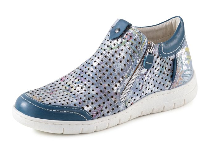 ELENA EDEN Bootie aus zart schimmerndem Rind-Nubukleder 