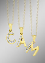 Buchstaben-Anhänger mit Diamanten 