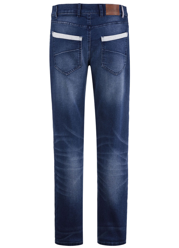 Jogg-Denim-Jeans von "Francesco Botti" in 2 Farben DUNKELJEANS