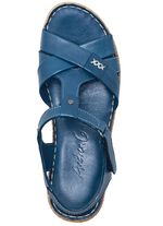 Andrea Conti Stegspangen-Sandale aus Rind-Nappaleder 