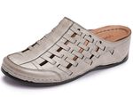 Gemini, sommerliche Damen-Clogs, Weite G, mit Gummizug TAUPE
