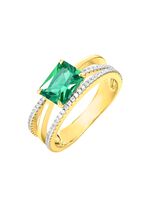 Vergoldeter Damenring mit Zirkonia 