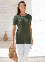 Unifarbene Shirt-Tunika 