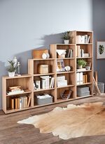 Klassische Regal-Serie mit Kunststofff&uuml;&szlig;en EICHE SONOMA