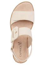 ELENA EDEN Sandalette aus feinem Nubukleder ECRU