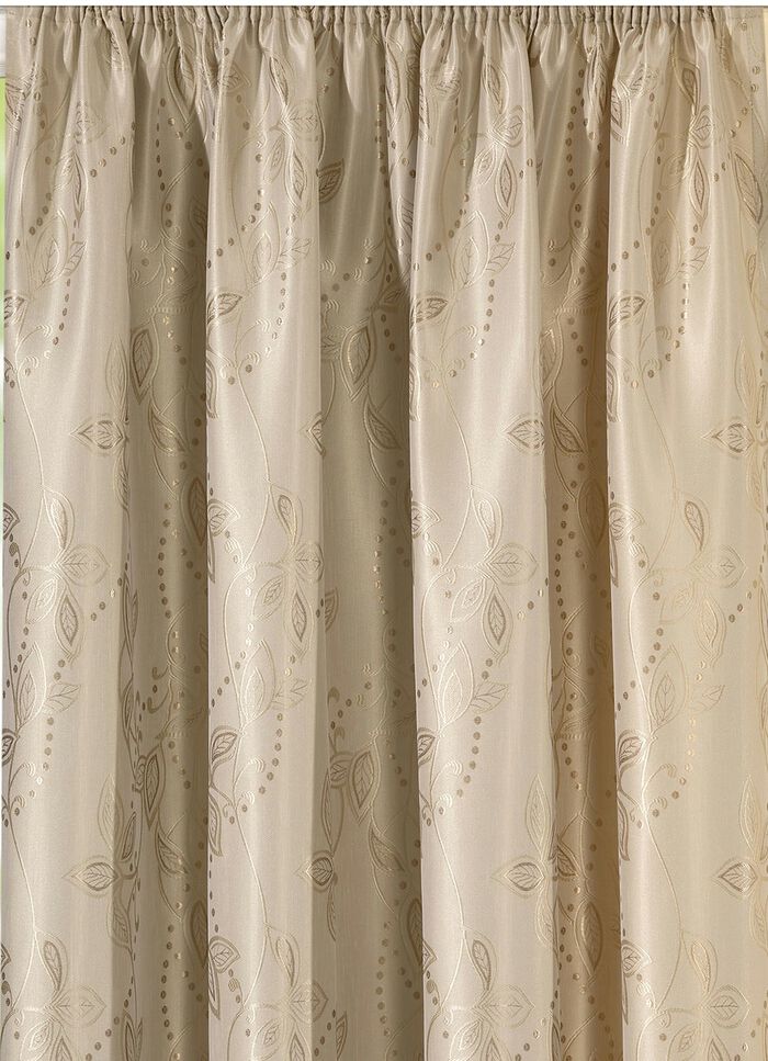 &Uuml;bergardine mit Blatt-Musterung 