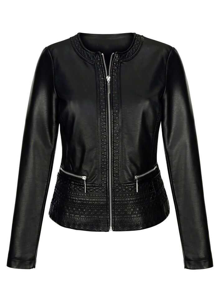 Blazer mit toniger Stickerei 