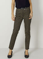 Hose in Minimal-Dessinierung SCHWARZ-GELB