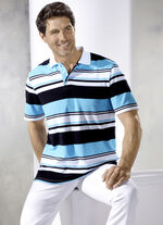 Poloshirt in 2 Farben T&Uuml;RKIS-SCHWARZ-WEISS