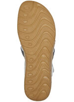 Gemini Riemchen-Sandale aus Rind-Nappaleder WEISS-BLAU-ROT