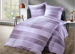 Bettw&auml;sche-Garnitur mit Blockstreifen-Dessin ROS&Eacute;
